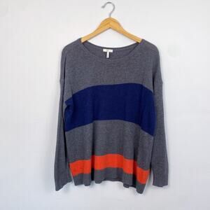 Joie Wool Blend Colorblock Stripe Knit Sweater Medium